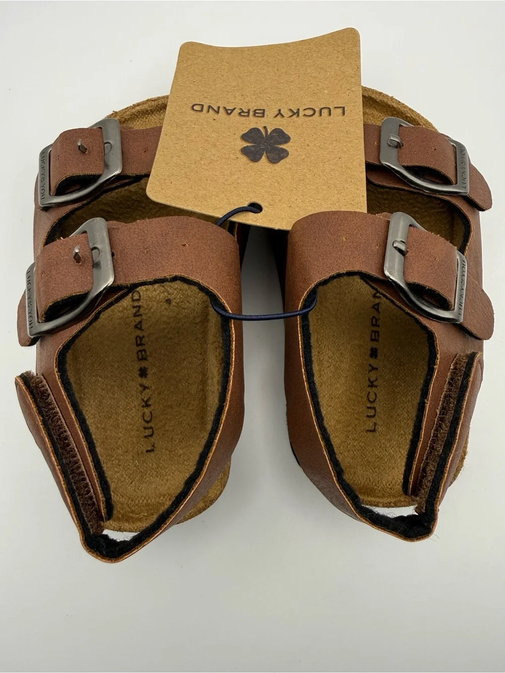 Lucky Brand Kids Brown Adjustable Double Buckle Sandals Toddler Size 6